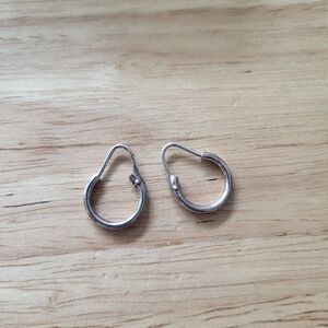 Sterling silver mini hoops